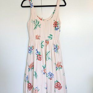 Pink floral Sleeeveless dress